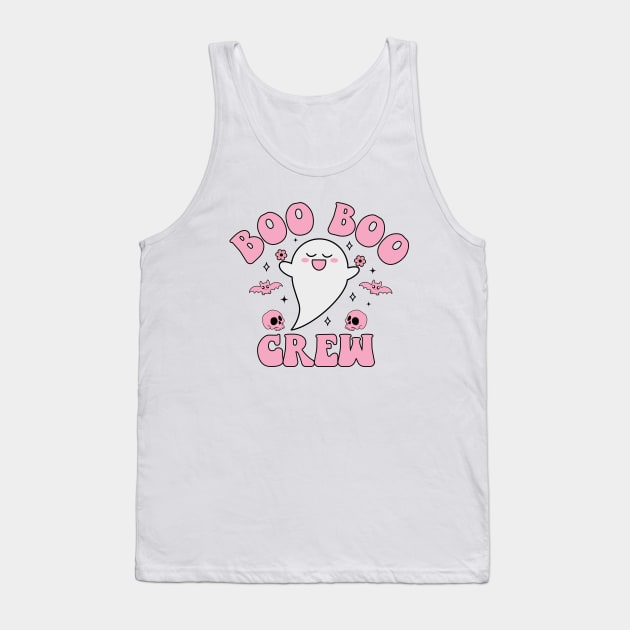 Boo Boo Crew, Cute Ghost, Funny Halloween Tank Top by MisqaPi Design